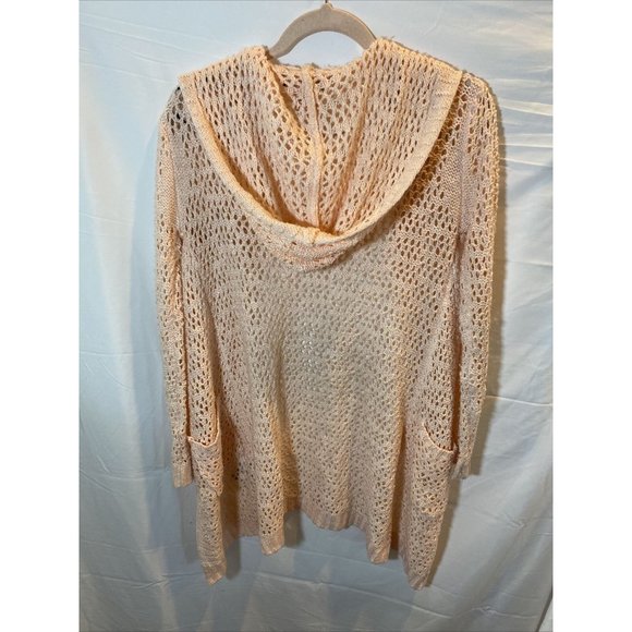 Forever 21 Sweater Womens Small Pink Open Front Pocketed Cardigan Ladies - Picture 6 of 9